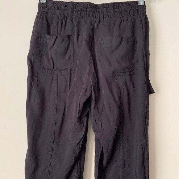 New Look Cargo Jogger Black Elastic Waist Ankle Zip M - Picture 3 of 10